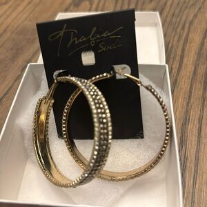 New, never worn hoop earrings by Thalia